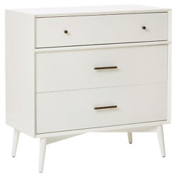 west elm Mid-Century 3 Drawer Chest White